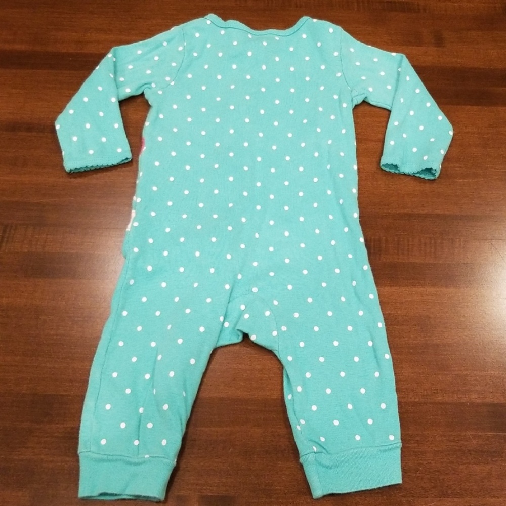 Carter's green mouse pajamas, footless, 6 months! - Picture 5 of 5